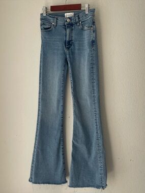 Frame Denim Medium Wash High-Rise Flare Jeans